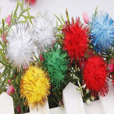 GLITTER POM POMS