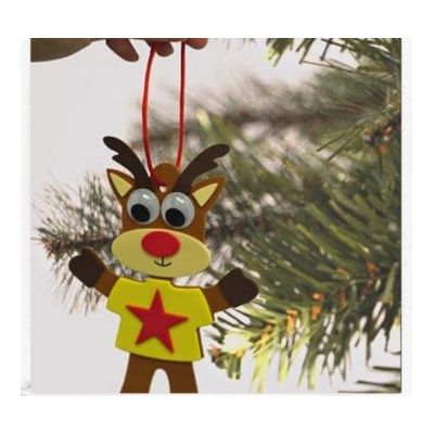 Hot Selling Customizable EVA Foam Christmas Reindeer Hanging Ornaments