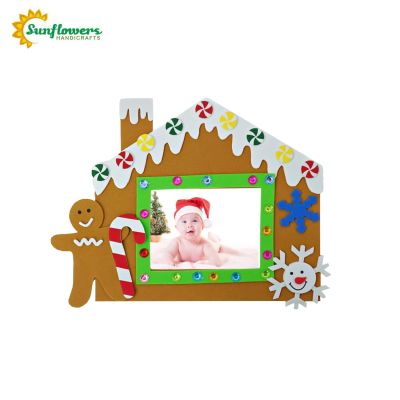 Customizable EVA Foam Christmas Gingerbread House Photo Frame DIY Craft