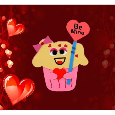 EVA Valentine Cake Craft Fridge Sticker