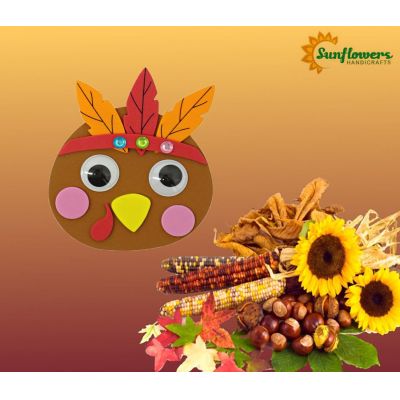 EVA Foam Thanksgiving Pilgrim Turkey Fridge Sticker Ornaments