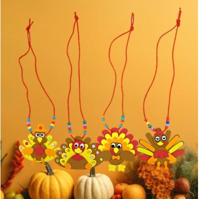 EVA Thanksgiving Turkey Necklace Craft Kit