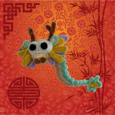 New DIY Pipe Cleaners Chinese Dragon Loong Craft Making Kit