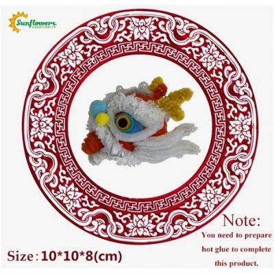DIY Chenille Stems Chinese Dragon Head Craft