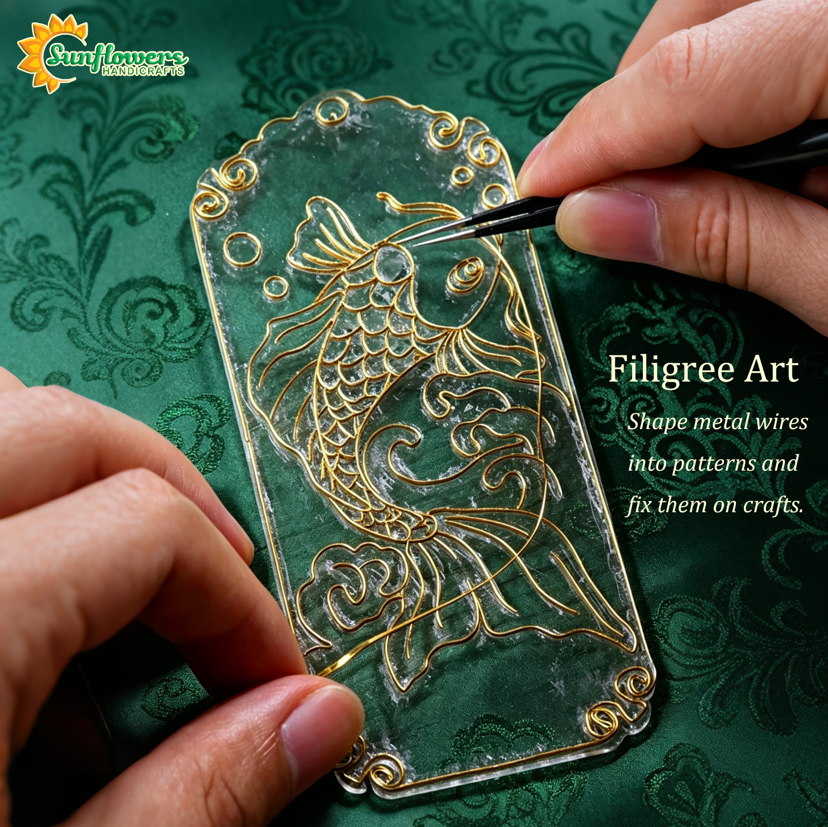 Traditional Cloisonne Filigree Enamel Bookmark DIY Kit