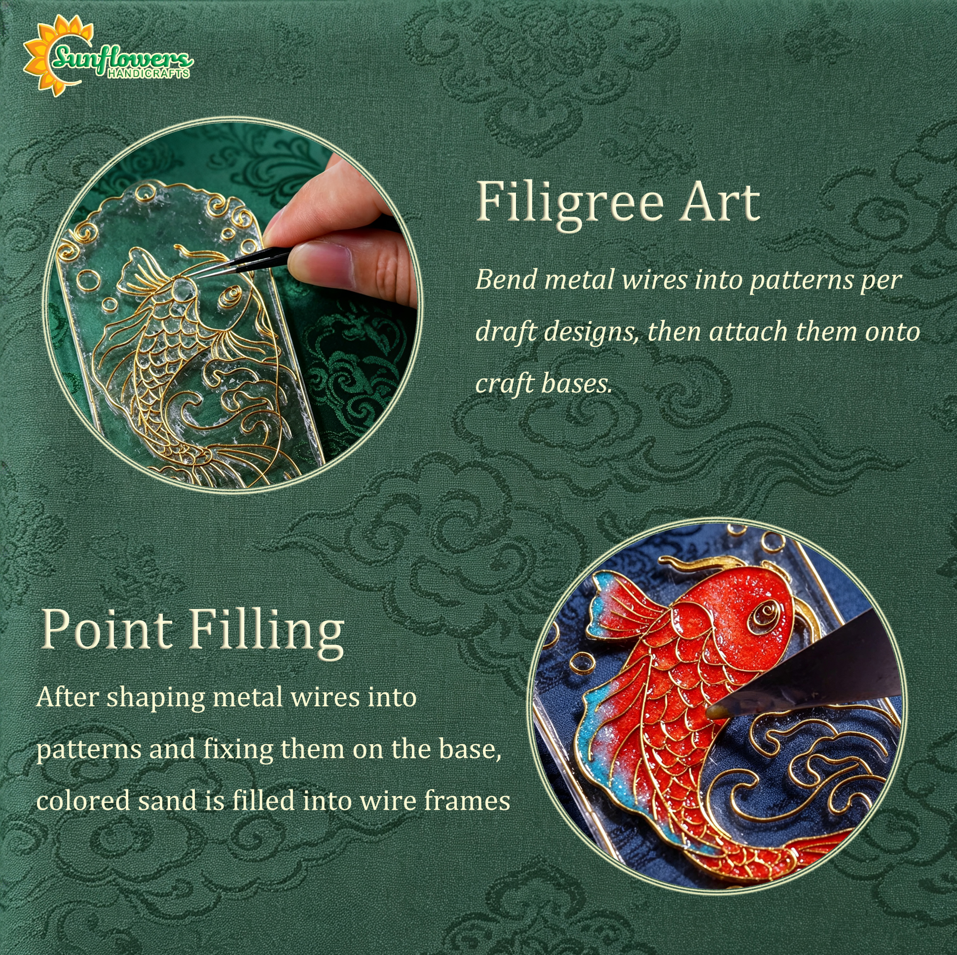 Traditional Cloisonne Filigree Enamel Bookmark DIY Kit